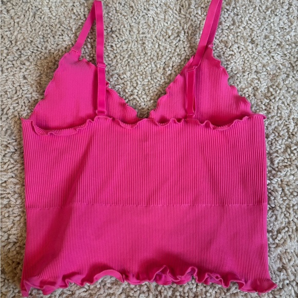 Pink Ribbed Women's Top - Picture 2 of 3